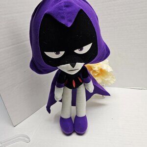 Large Teen Titans Go Raven Plush Stuffed Toy Black Purple Figure Character ~14"